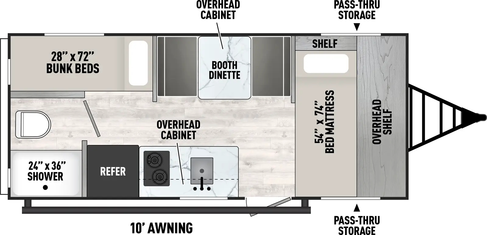 2025 FOREST RIVER VIKING 17SBH, , floor-plans-day image number 0